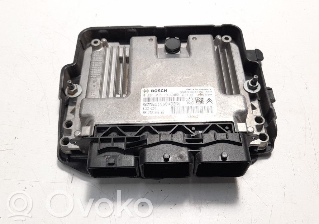 Engine control unit/module   9666729680,0281015849