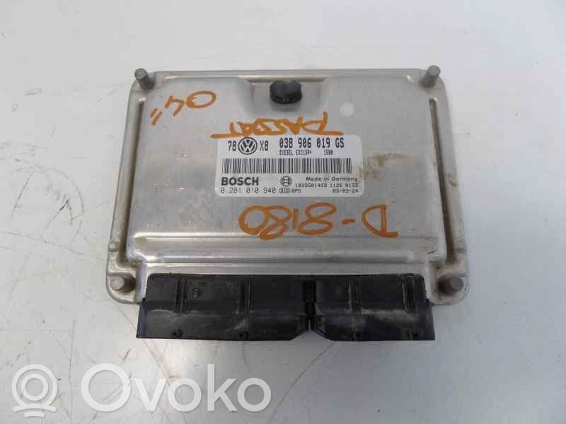 Unidad de control/módulo del motor   0389060196S,0281010940