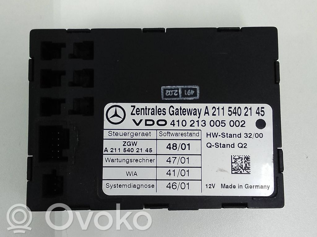 Módulo de control Gateway   A2115402145