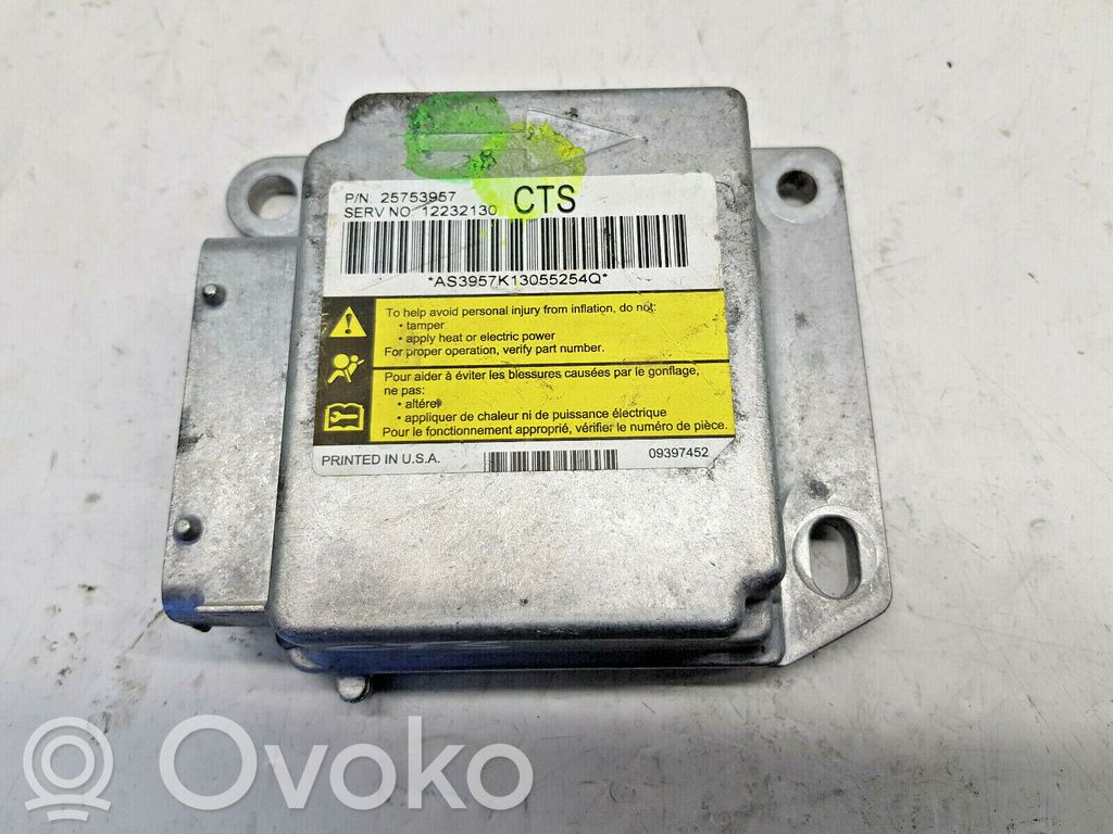 Cadillac CTS Airbag control unit/module 