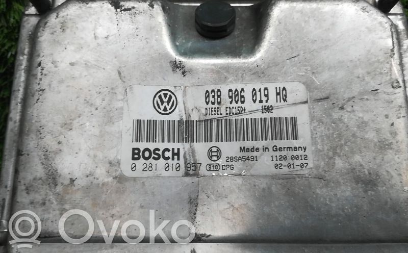 Unitate/modul de control motor   0281010957,038906019HQ