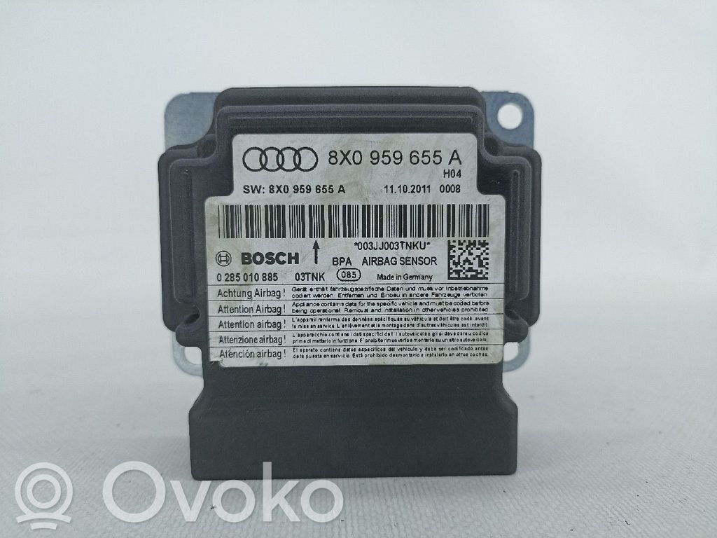 Airbag control unit/module   8X0959655A,0285010885