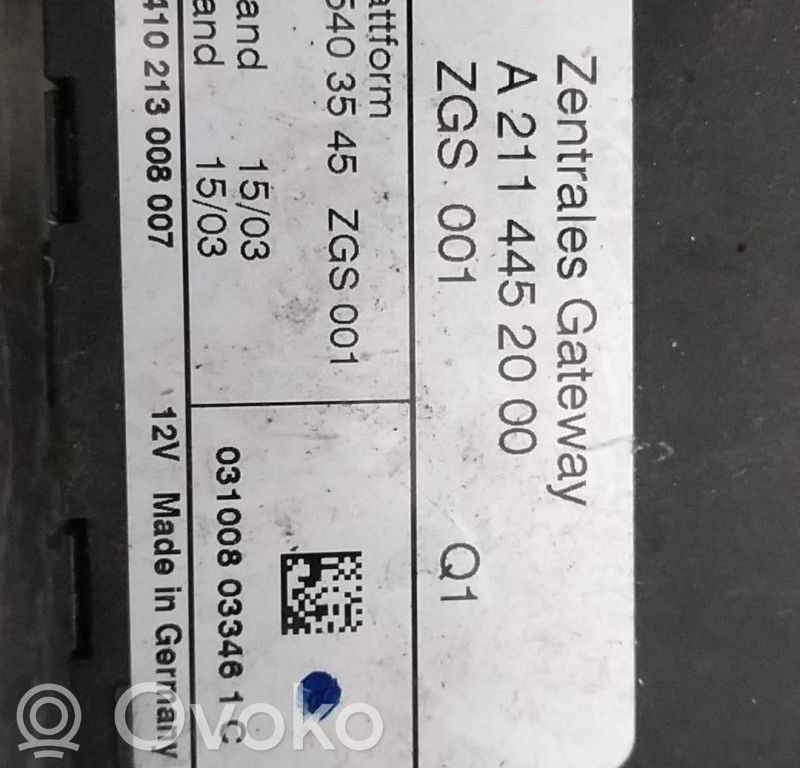 Mercedes-Benz E W211 Centralina/modulo del motore 