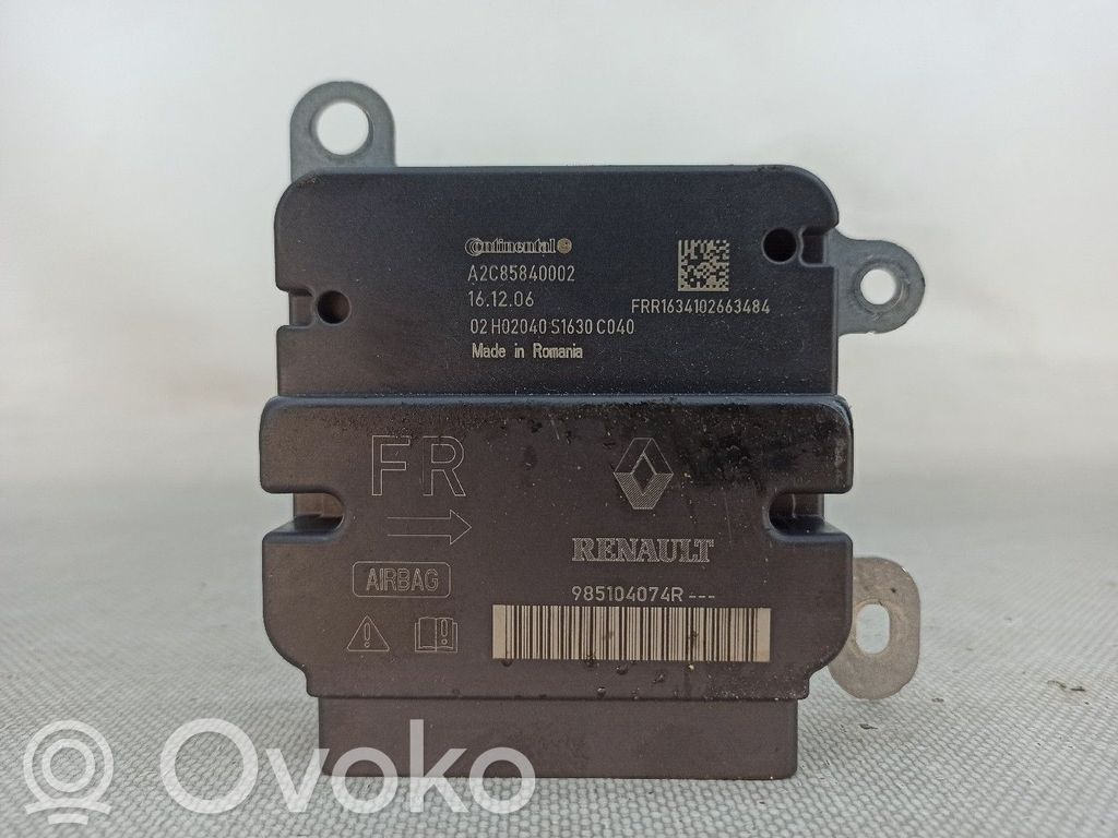 Module de contrôle airbag   985104074R,A2C85840002