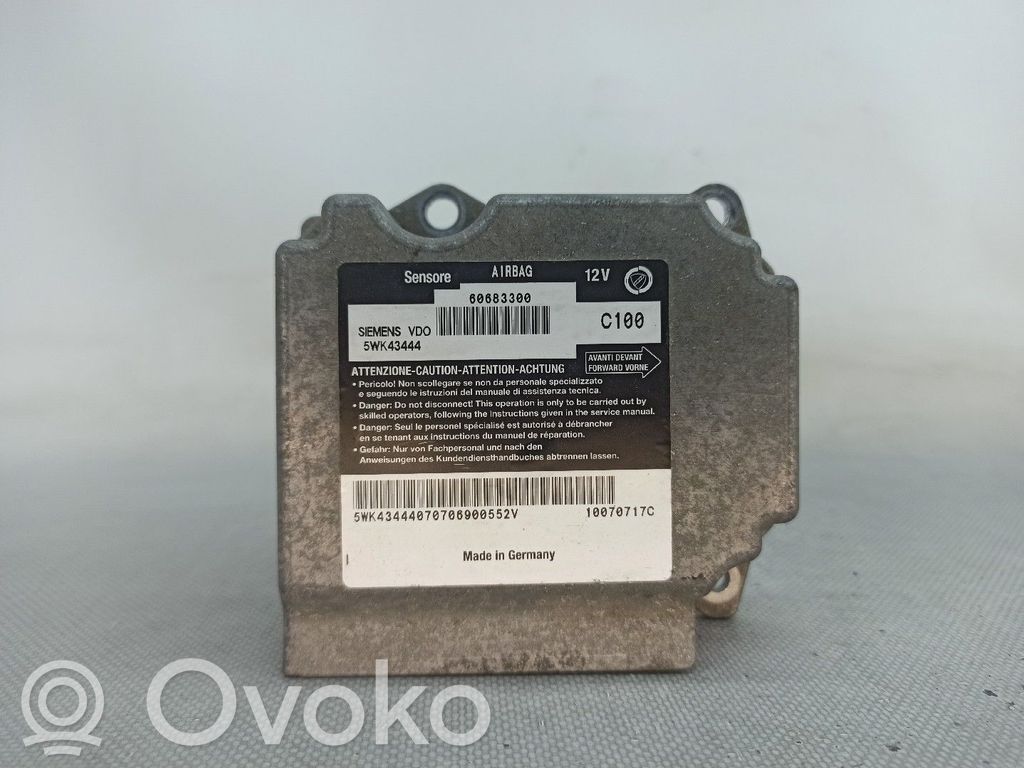 Unidad de control/módulo del Airbag   60683300,5WK43444