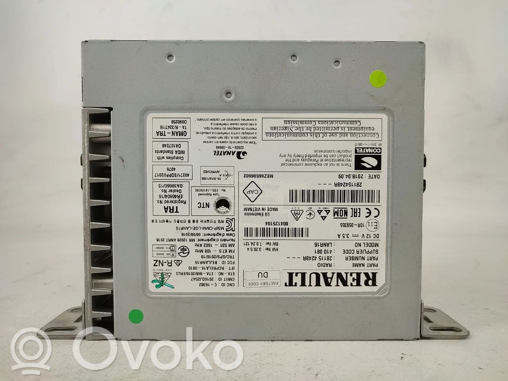 Renault Kadjar Radio/CD/DVD/GPS head unit 