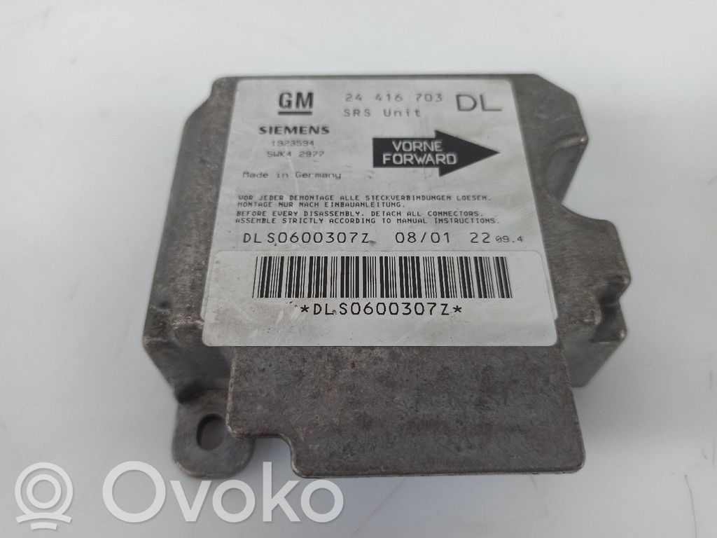 Opel Astra G Sterownik / Moduł Airbag 