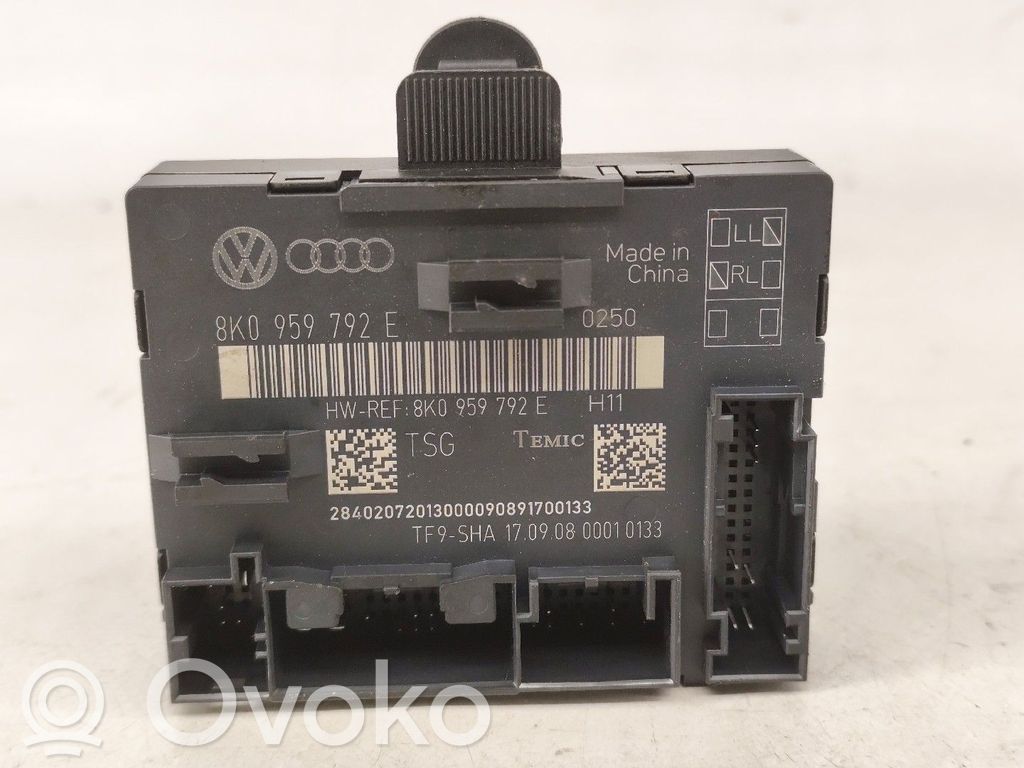 Unité de commande module de porte   8K0959792E,8K0959792