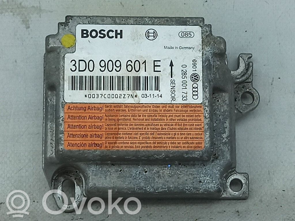 Centralina/modulo airbag   3D0909601E,0285001733