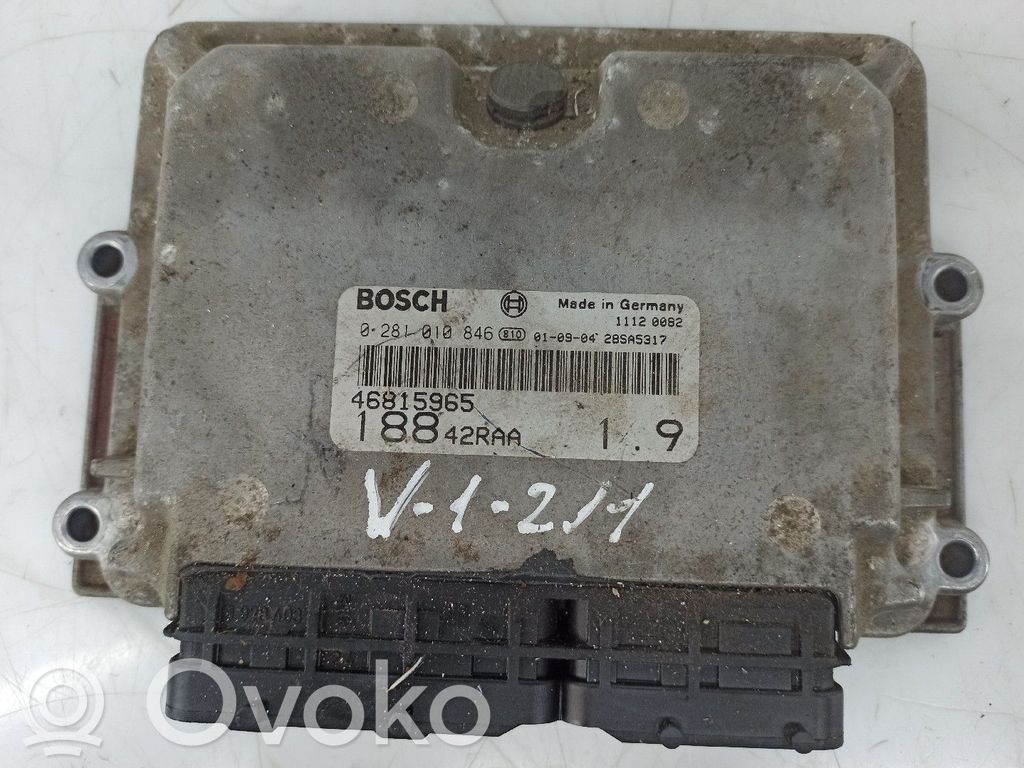 Fiat Punto (188) Sterownik / Moduł ECU 