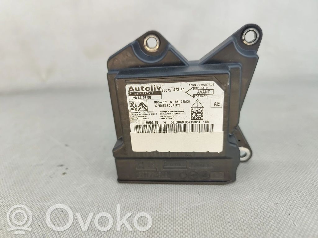 Unidad de control/módulo del Airbag   9807547380,620644600