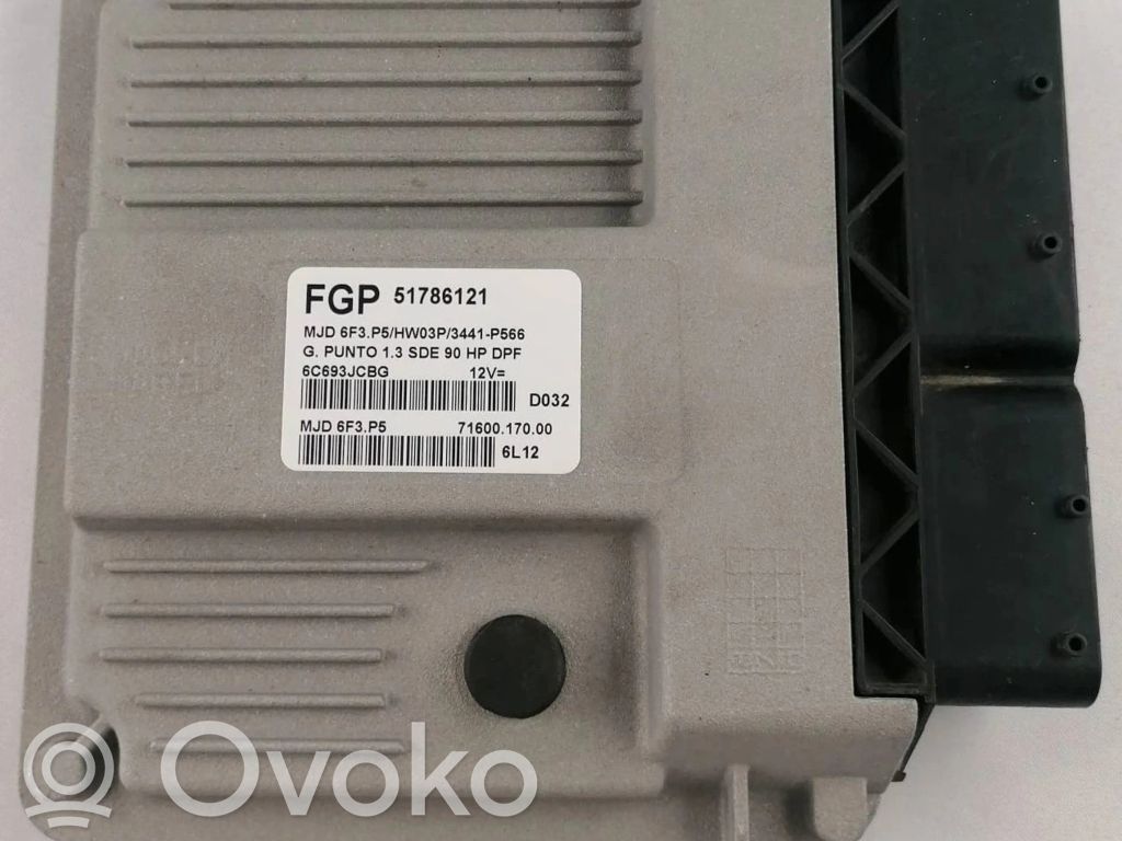 Fiat Punto (199) Engine control unit/module ECU 