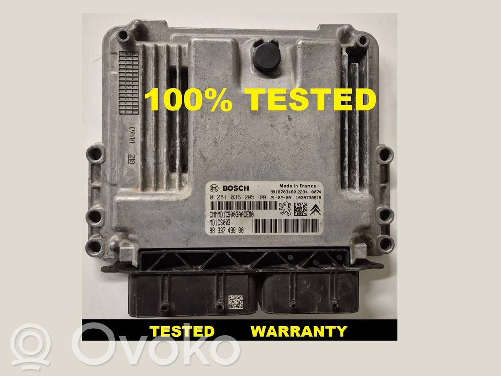 Engine control unit/module   0281036205,9818703480,9833749880