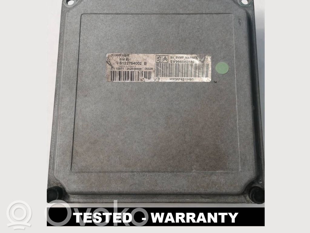 Gearbox control unit/module   S122754002B,SW9660353180,HW9654519480