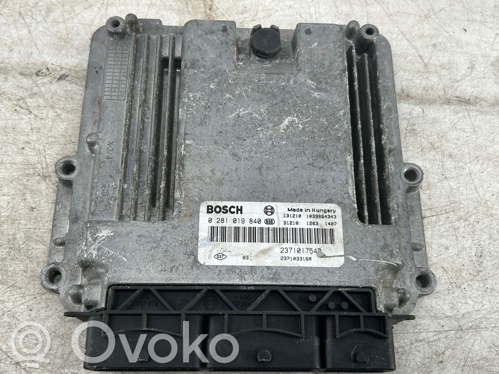 Engine control unit/module   0281019840,237103316R,237101754R