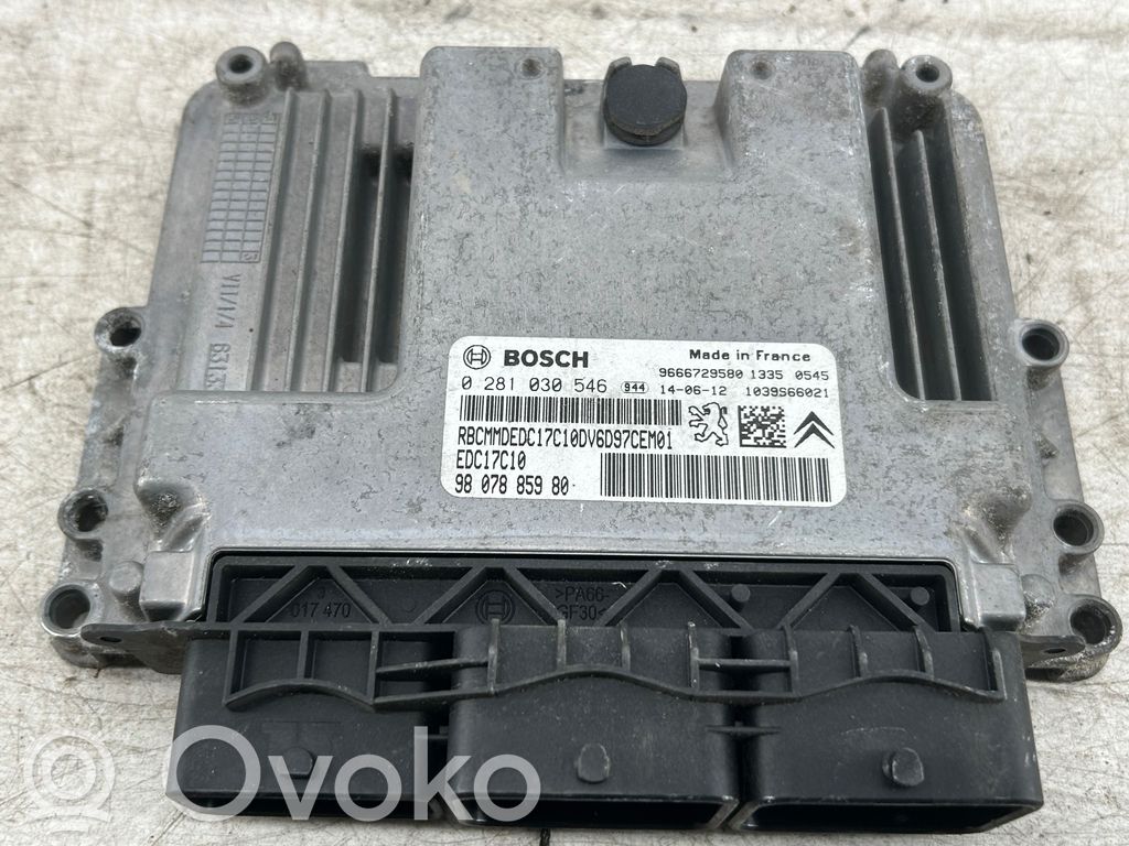 Engine control unit/module   9666729580,9807885980,0281030546
