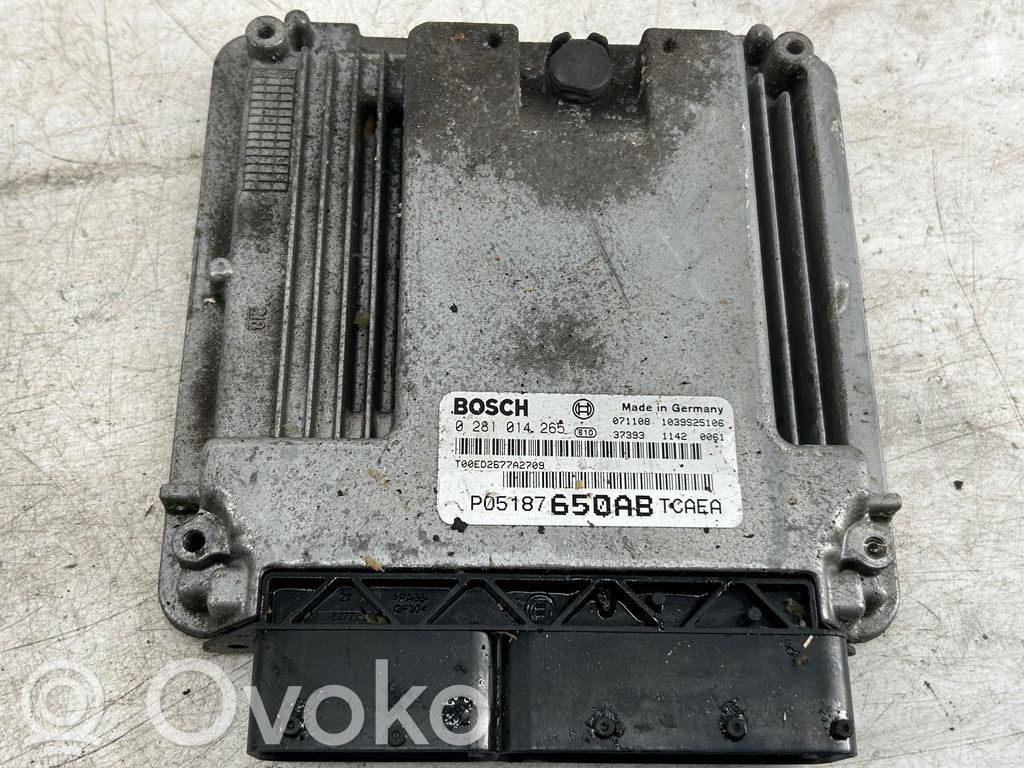 Engine control unit/module   0281014265,1039S25106,P05187650AB