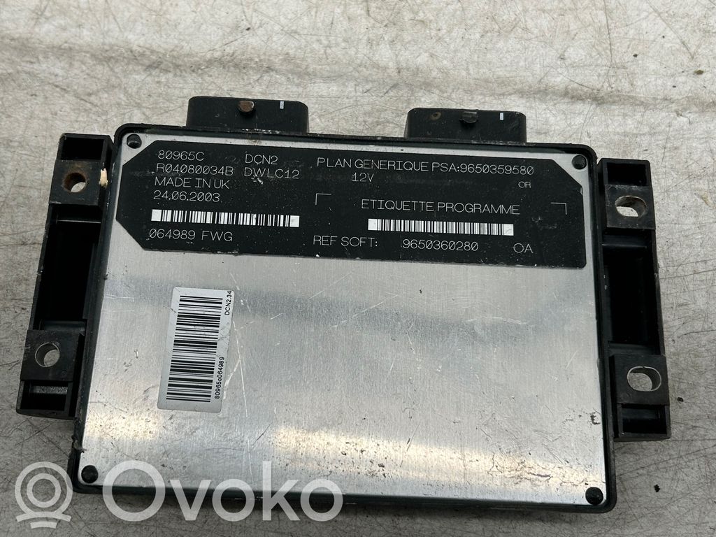 Citroen Berlingo Engine control unit/module 