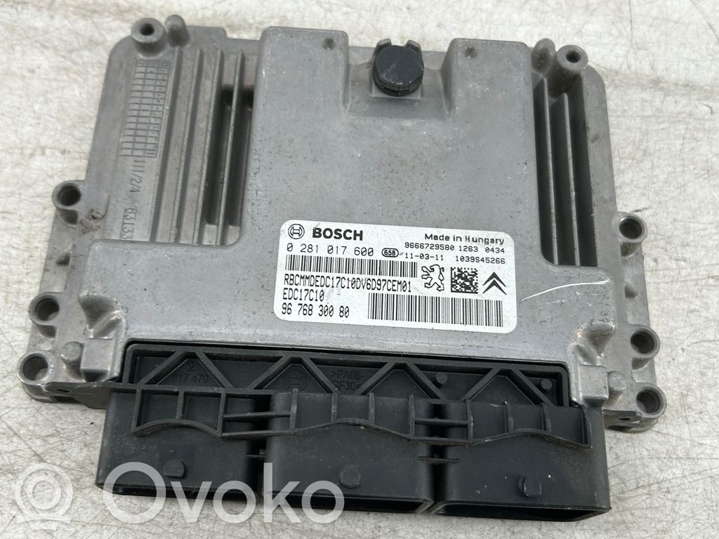 Engine control unit/module   9676830080,9666729580,0281017600