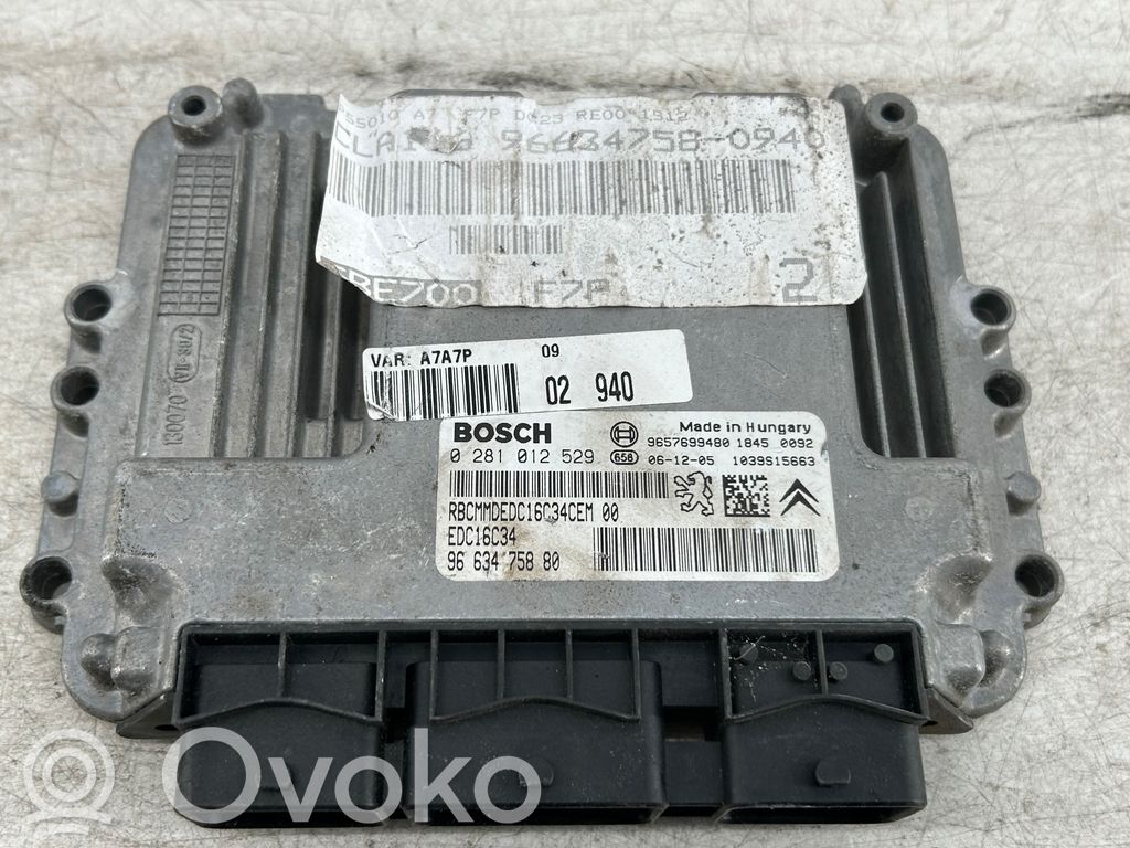 Peugeot 207 Engine control unit/module 
