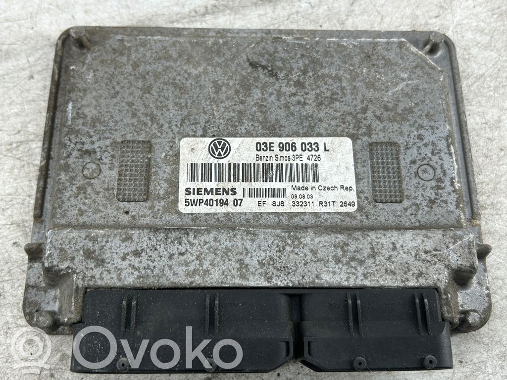 Engine control unit/module   03E906033L,3PE4726,5WP4019407