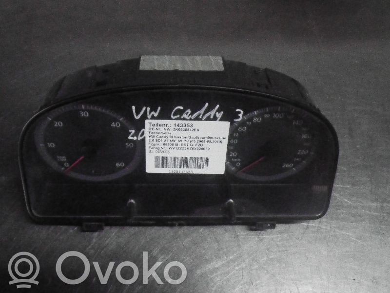 Volkswagen Caddy Velocímetro (tablero de instrumentos) 