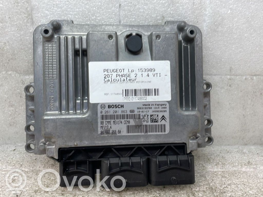 Peugeot 207 Engine control unit/module 