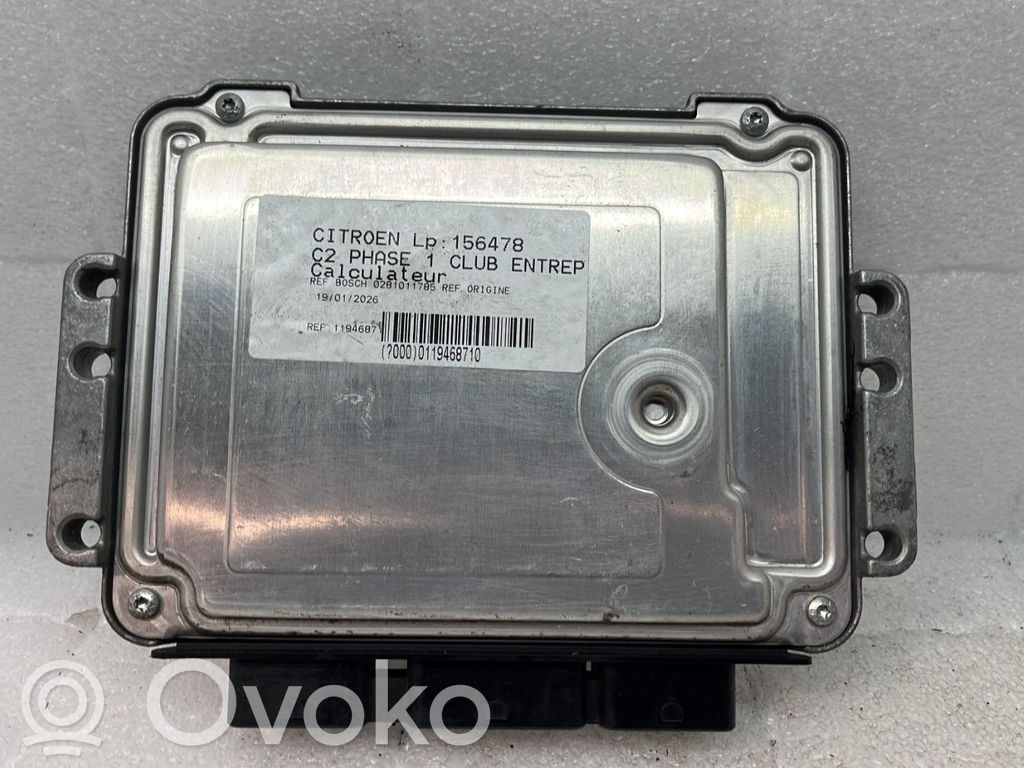 Citroen C2 Calculateur moteur ECU 