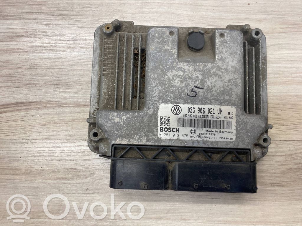 Engine control unit/module ECU   03G906021JN,03G906021AB,0281013676