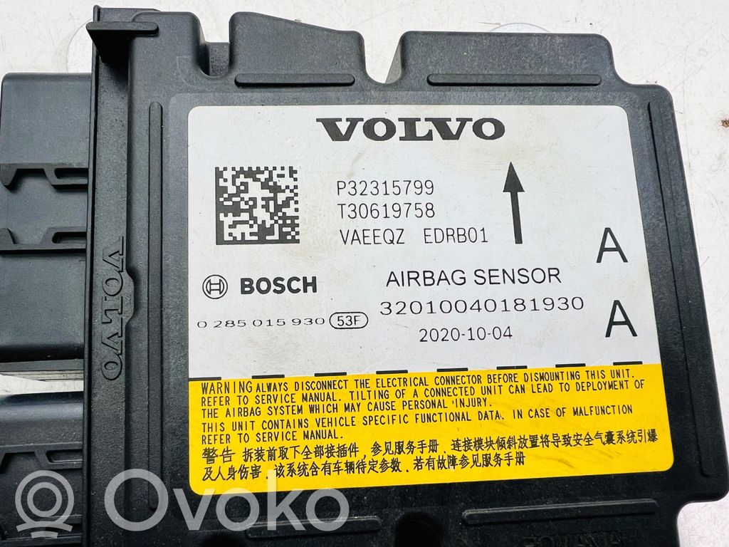 Airbag control unit/module   32315799,P32315799