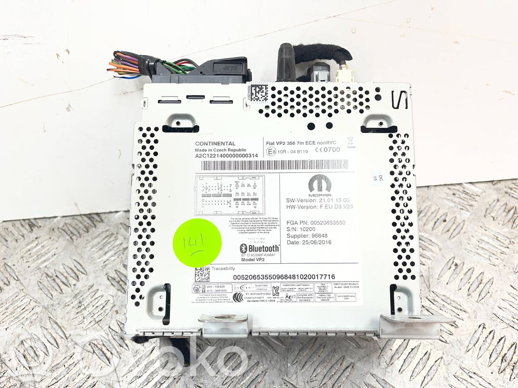 Fiat Tipo Unitate principală radio/CD/DVD/GPS 