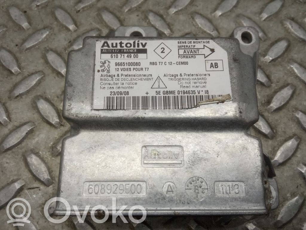 Peugeot 308 Unitate/modul de comandă airbaguri 