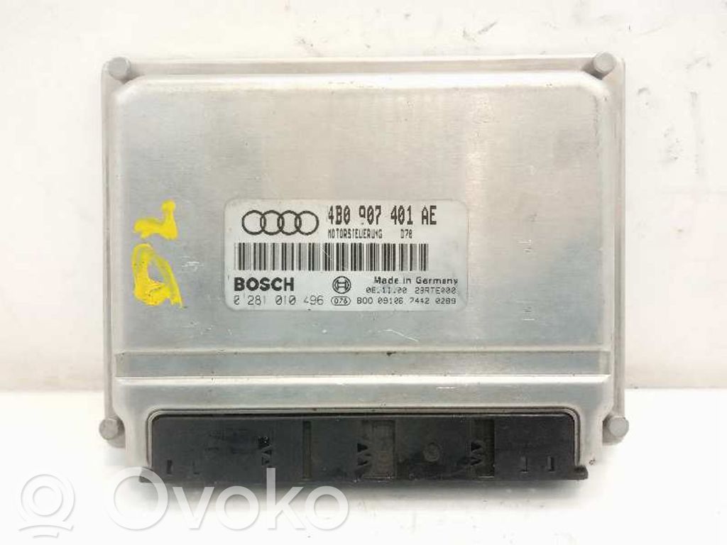 Unité de commande / module de verrouillage centralisé porte   4B0907401AE,0281010496,28RTE000
