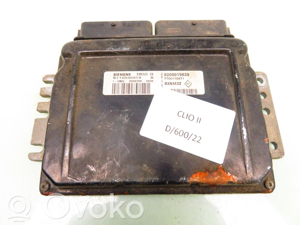 Engine control unit/module   8200019639,S110030314A,7700110471