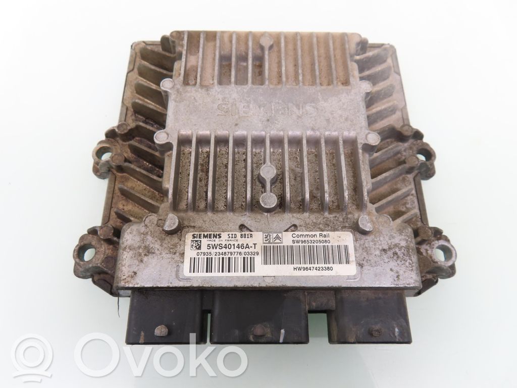 Engine control unit/module   SW9653205080,5WS40146AT,HW9647423380,5WS40146AT,HW9647423380,SW9653205080