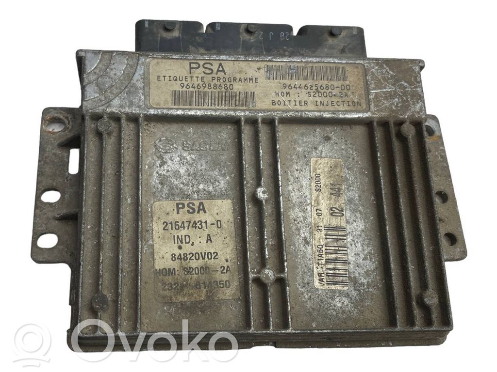 Peugeot 206 Engine control unit/module 