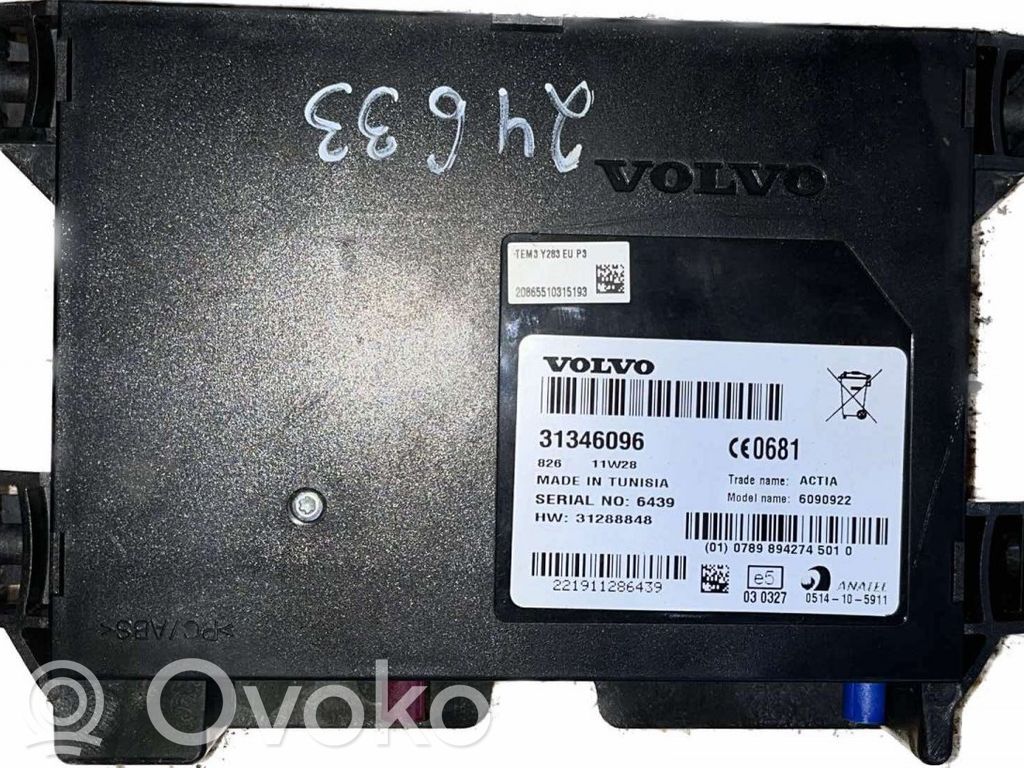 Tālruņa vadības bloks   31346096,31288848
