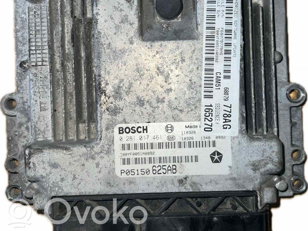 Sterownik / Moduł ECU   0281017461,0281017461,05150625AB,5150625AB,5150625AC,RL150625AB