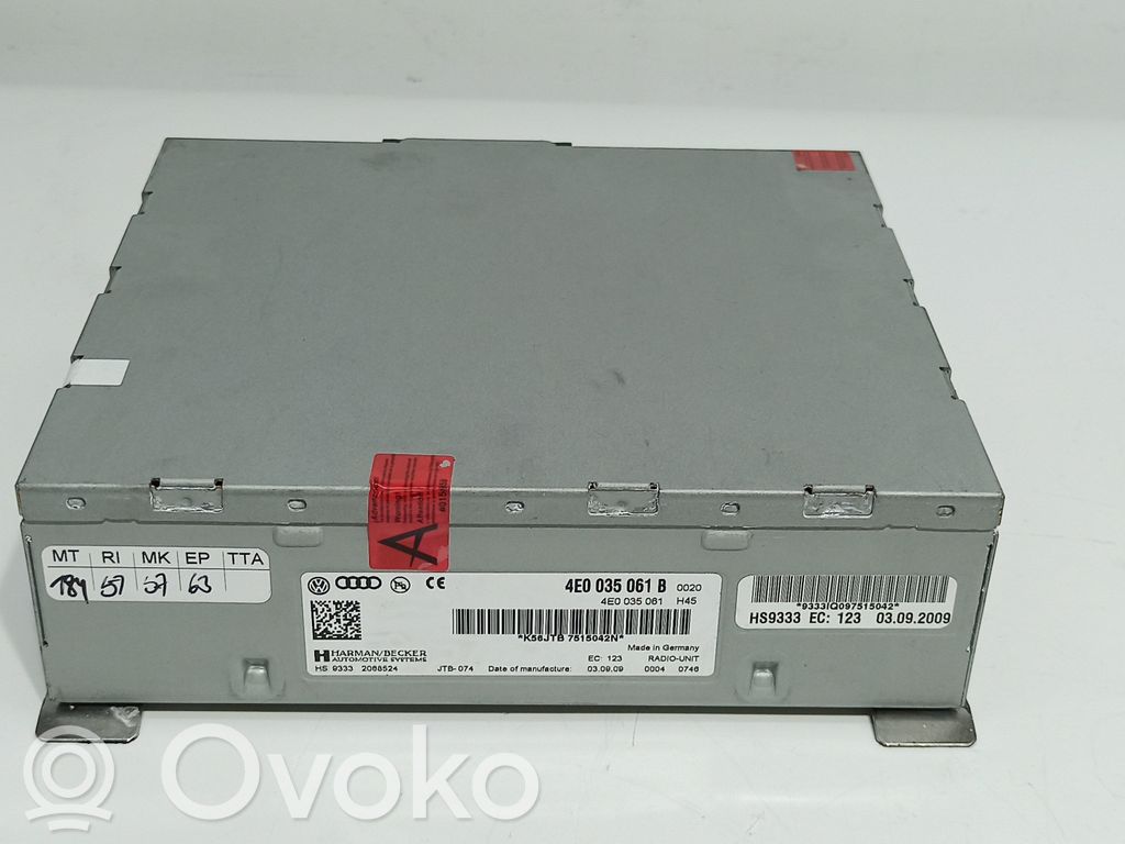 Audi A8 S8 D3 4E Sound HiFi control unit module 