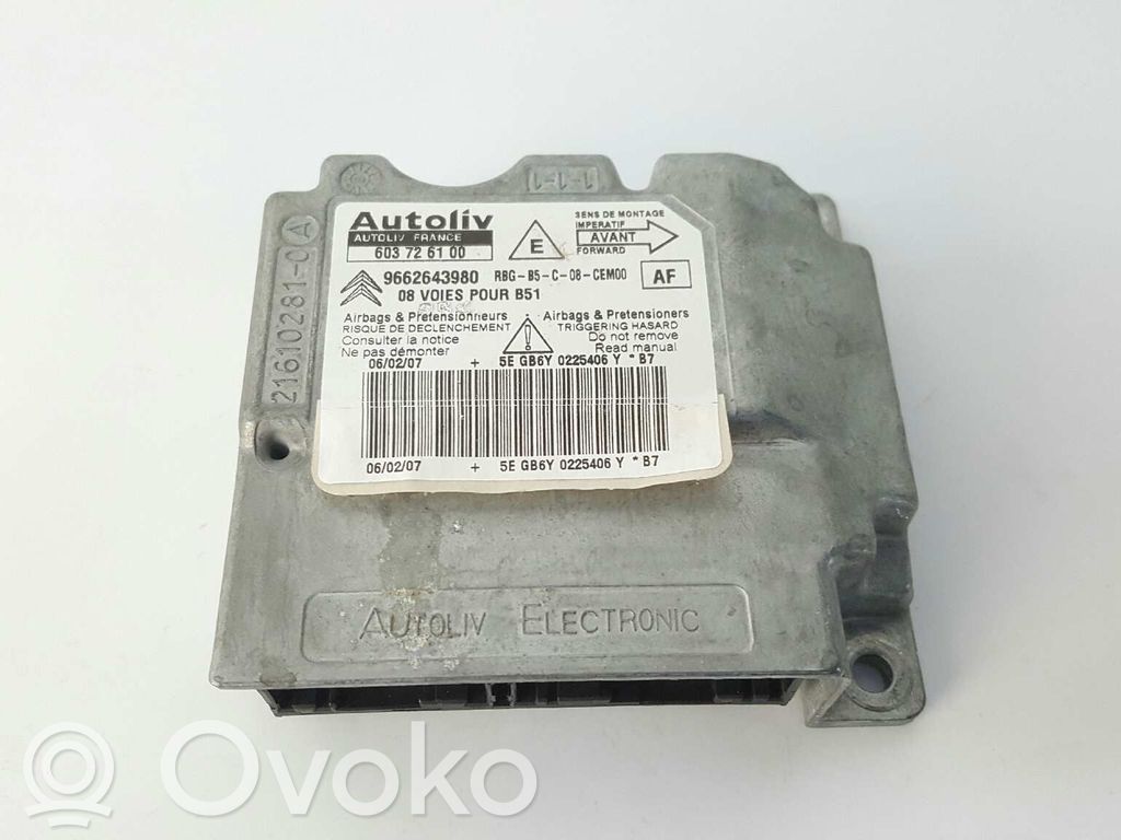 Citroen C4 I Picasso Airbag control unit/module 