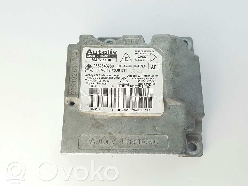 Citroen C4 Grand Picasso Airbag control unit/module 