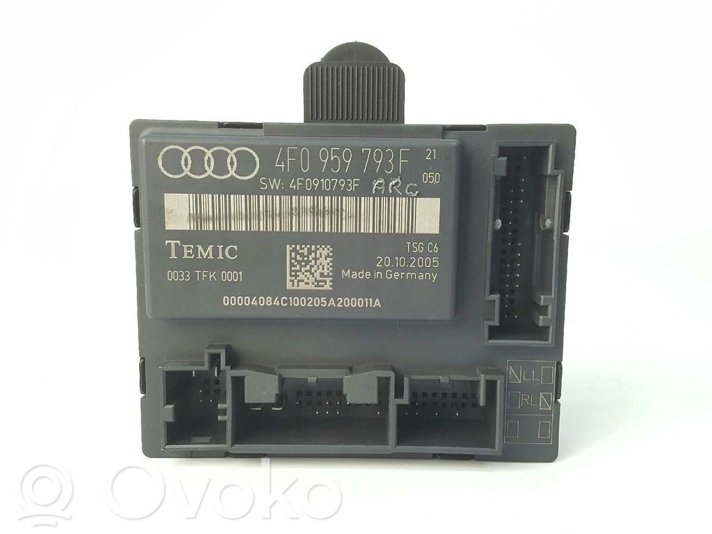 Audi A6 S6 C6 4F Unidad de control de puerta 