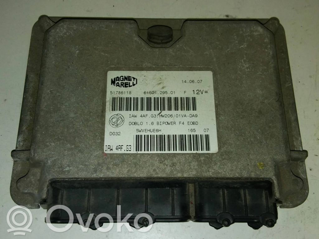 Fiat Doblo Engine ECU kit and lock set 
