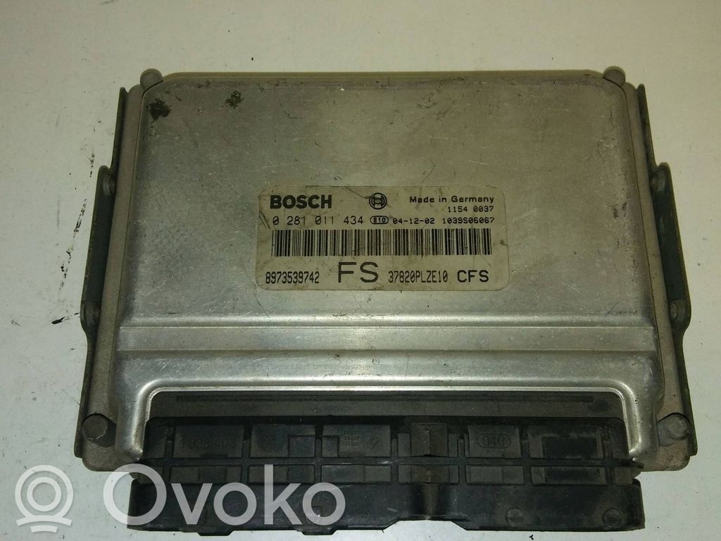Engine control unit/module   37820PLZE10,8973539742,0281011434