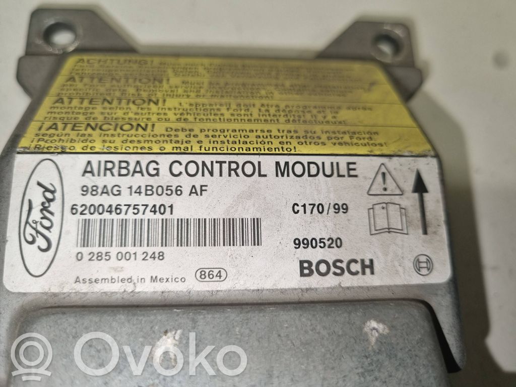 Airbag control unit/module   98AG14B056AF,620046757401,0285001248