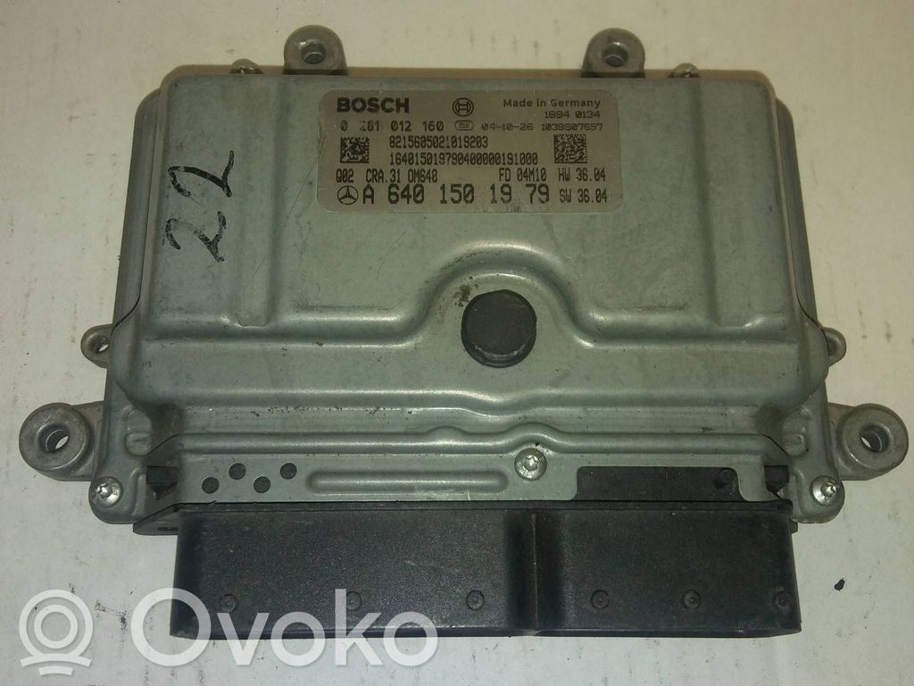 Engine control unit/module   0281012160,1039S07687,A6401501979