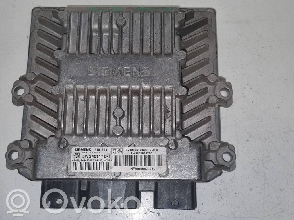 Engine control unit/module   SW9655938780,5WS40117DT,HW9648624280