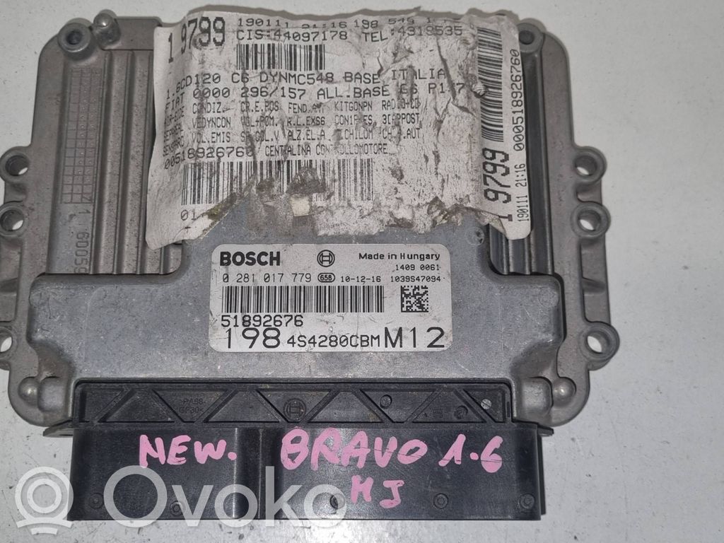 Engine control unit/module   0281017779,51892676