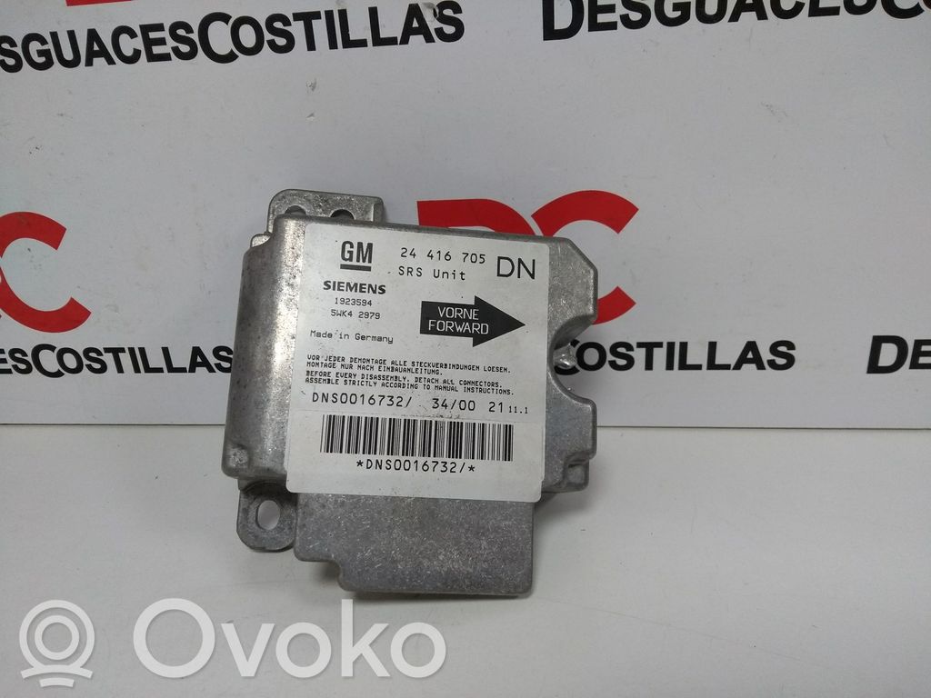 Opel Astra G Unitate/modul de comandă airbaguri 