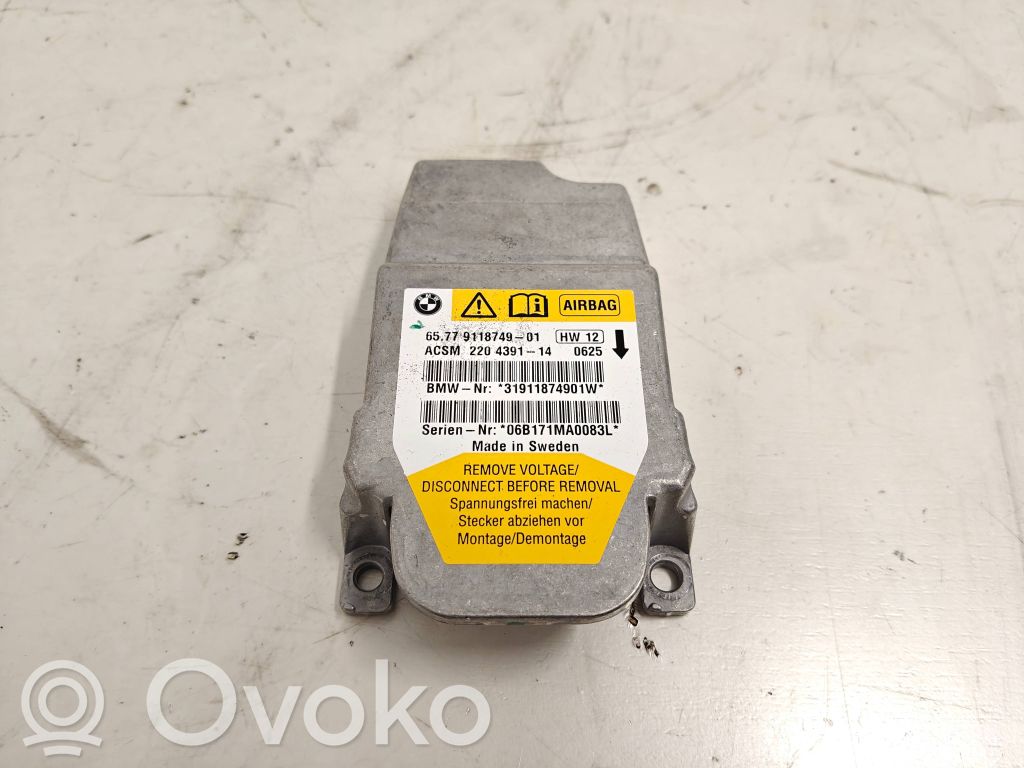 Module de contrôle airbag   9118749,06B171MA0083L,31911874901W,220439114